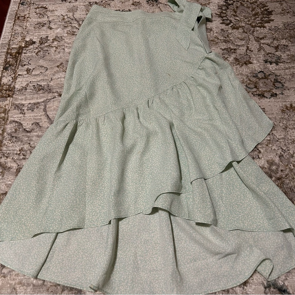 LC Lauren Conrad Light Green Midi Skirt - Picture 2 of 6